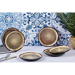 Bjorn Assiette IRIS Ø16cm - 6 pièces - Marron sauvage