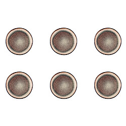 Bjorn Assiette IRIS Ø16cm - 6 pièces - Marron sauvage