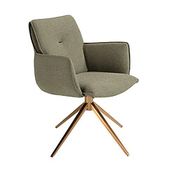 Angel Cerda Chaise pivotante en tissu vert olive