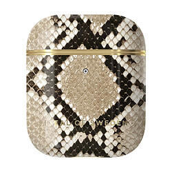 IDEAL OF SWEDEN Coque pour AirPods 1 / 2 Motif Sahara Snake Ultra-Chic Marron