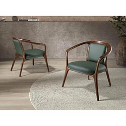 Avis Angel Cerda Fauteuil en similicuir vert foncé