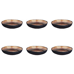 Bjorn Assiette creuse IRIS Ø22,5cm - 6 pièces - Marron sauvage