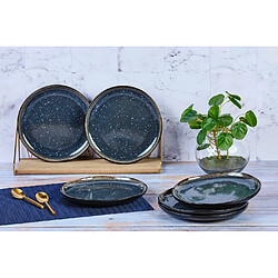 Bjorn Assiette IRIS Ø21,5cm - 6 pièces - Bleu nuit