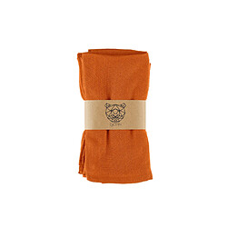 Bjorn Serviette de table - 6 pièces - Lin et coton orange pas cher