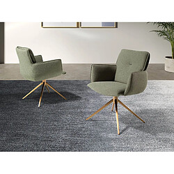 Avis Angel Cerda Chaise pivotante en tissu vert olive