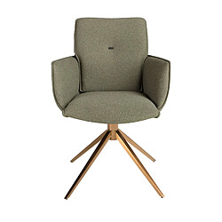 Angel Cerda Chaise pivotante en tissu vert olive