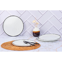 Bjorn Assiette PURE Ø21,5cm - 4 pièces - Blanc Neige