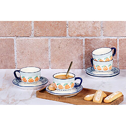 Bjorn Tasse NAPOLI 20cl et soucoupe Ø15cm - 8 pièces - Agrume