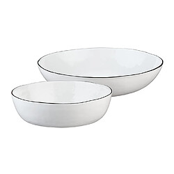 Bjorn Corbeille à fruit PURE Ø29cm et Ø33,5cm - 2 pièces - Blanc Neige