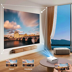 Acheter Hoco Hoko Mini Vidéoprojecteur HD 720p Wi-Fi 5GHz Bluetooth HDMI Projection 200 pouces Blanc