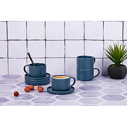 Bjorn Tasse SCANDI 15cl et soucoupe Ø12cm - 8 pièces - Marine