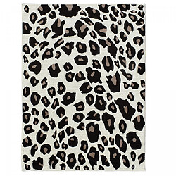UnAmourDeTapis tapis chambre 80x150 LYN1 LEOPARD Beige et marron motif félin tacheté