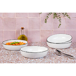 Bjorn Assiette creuse PURE Ø21,5cm - 4 pièces - Blanc Neige