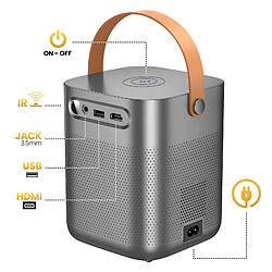 Avis Hoco Hoko Vidéoprojecteur Portable Android HD 720p Bluetooth 5.1 Projection 183 pouces Gris