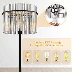 Acheter Nettlife Lampadaire métal verre - Noir