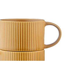 Bjorn Tasse SCANDI 15cl et soucoupe Ø12cm - 8 pièces - Ocre pas cher
