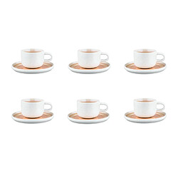 Bjorn Tasse 20cl et soucoupe Ø15cm OXYGEN - 12 pièces - Rose poudre