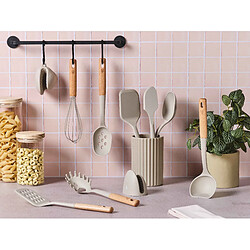 Bjorn Set d'ustensiles de cuisine en bois et silicone GUNNAR - 11 pièces