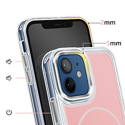 Avis Avizar Coque MagSafe pour iPhone 12 / 12 Pro Protection Bi-matière Ultra Renforcé Rose