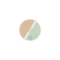 Avis Bjorn Sous-verre rond réversible - 6 pièces - Cuir recyclé rose pâle et vert pâle