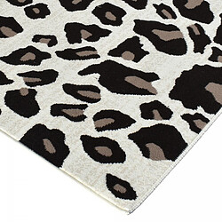 UnAmourDeTapis tapis chambre 80x150 LYN1 LEOPARD Beige et marron motif félin tacheté pas cher