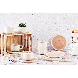 Bjorn Tasse 20cl et soucoupe Ø15cm OXYGEN - 12 pièces - Rose poudre