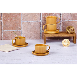 Bjorn Tasse SCANDI 15cl et soucoupe Ø12cm - 8 pièces - Ocre