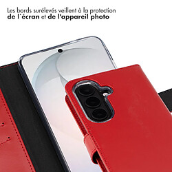 Acheter Selencia Étui portefeuille en cuir véritable pour Samsung Galaxy S26 - Rouge