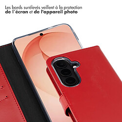 Acheter Selencia Étui portefeuille en cuir véritable pour Samsung Galaxy S26 Plus - Rouge