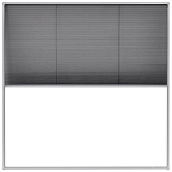 Decoshop26 Moustiquaire plissée pour fenêtre Aluminium 120 x 120 cm DEC022163