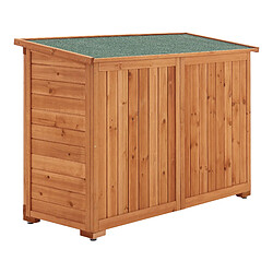 Acheter Helloshop26 Coffre de rangement extérieur à 2 portes range-bûches en sapin 88 x 128 x 50 cm 03_0006814