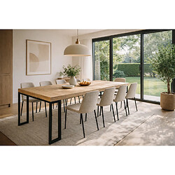 Avis Concept Usine Table console extensible 8-10 personnes effet bois 235cm VELLA