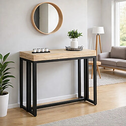 Concept Usine Table console extensible 8-10 personnes effet bois 235cm VELLA pas cher