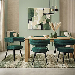 Acheter ML-Design Lot de 6 Chaises Pivotantes, Vert Foncé en Tissu Teddy Pieds en métal