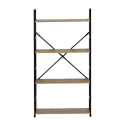 Concept Usine Etagère 4 rangements 112 cm bois et noir TYDA