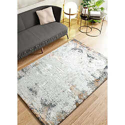 ATTICGO Tapis abstrait á relief KEOPS beige/rouille/bleu 134x200 cm