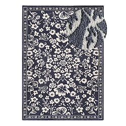 ATTICGO Tapis vintage à relief AMARA bleu/crème 80x150 cm