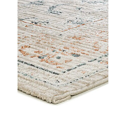 Avis ATTICGO Tapis vintage á relief KEOPS beige/rouille/bleu 192x290 cm
