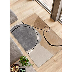 ATTICGO Tapis abstrait LESSIA beige/gris 120x180 cm