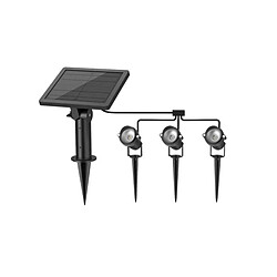 Lumihome Kit de 3 spots piquets solaires LUMINA+