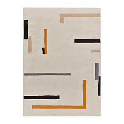 ATTICGO Tapis géométrique LESSIA beige/orange 120x180 cm