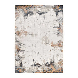 ATTICGO Tapis abstrait á relief KEOPS beige/rouille/bleu 134x200 cm