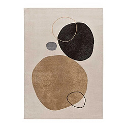 ATTICGO Tapis moderne LESSIA beige/noir 120x180 cm