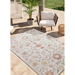 ATTICGO Tapis extérieur motifs floraux SAMARA beige/multicolore 120x170 cm
