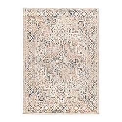 ATTICGO Tapis vintage á relief KEOPS beige/rouille/bleu 134x200 cm