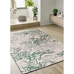 ATTICGO Tapis abstrait ASTRA vert/gris 80x150 cm