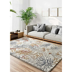 ATTICGO Tapis abstrait à relief AMARA crème/multicolore 160x230 cm