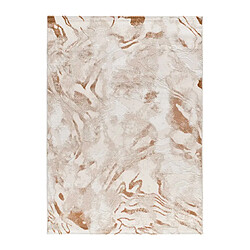 ATTICGO Tapis abstrait á relief KEOPS beige/rouille 134x200 cm