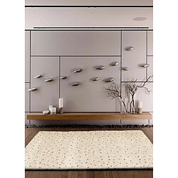 ATTICGO Tapis shaggy moderne LUSH crème/multicolore 120x180 cm