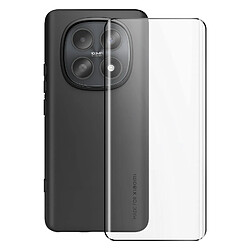 Xfm Coque Soft Touch pour Redmi Note 15 5G / 4G avec Verre Trempé Bord à Bord Noir